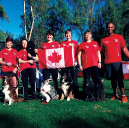 Dante com a equipe canadense